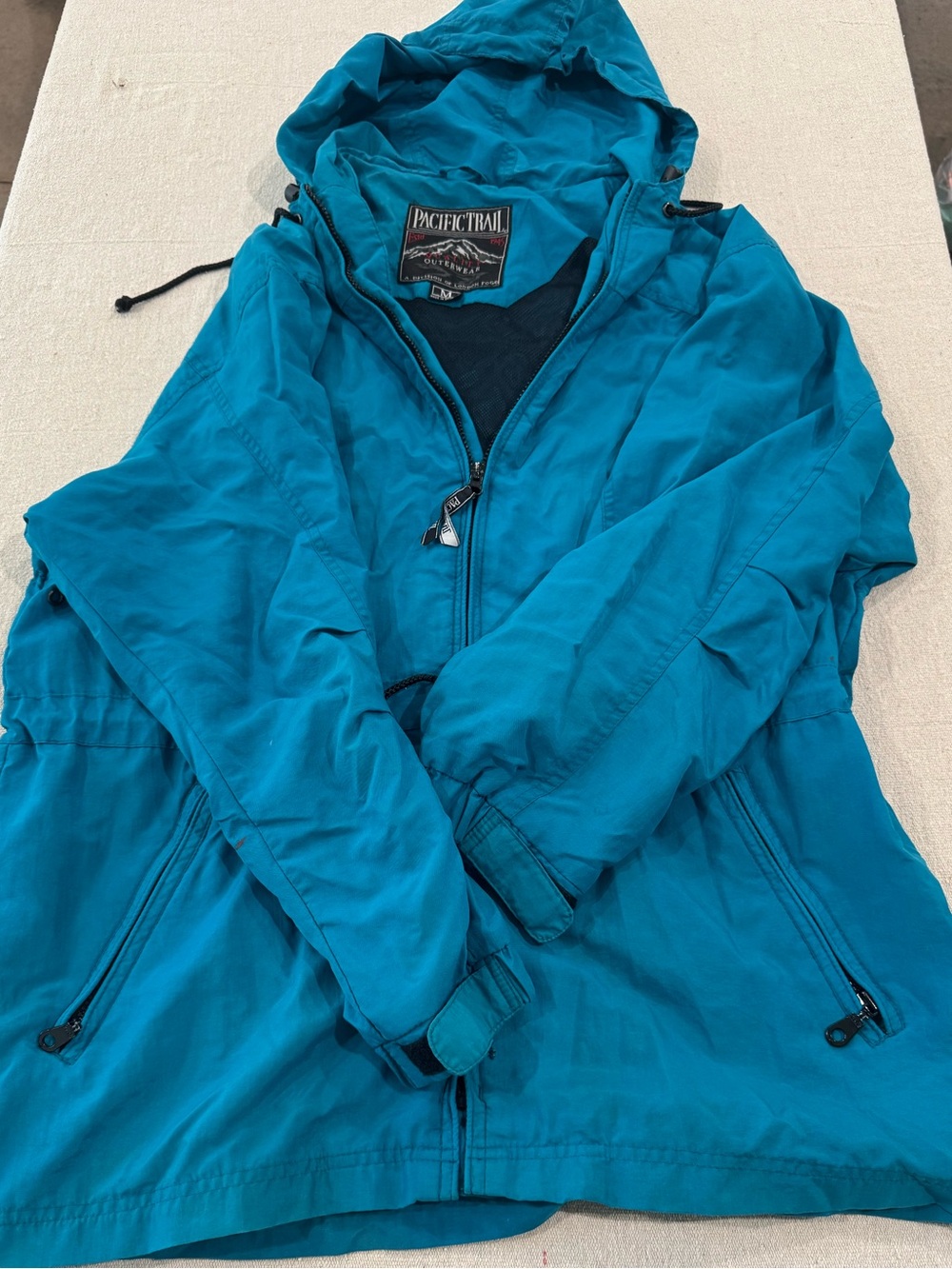 Vintage Pacific Trail Women's Teal Hooded Utility Jacket
